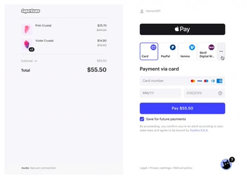 Xsolla: форма оплаты